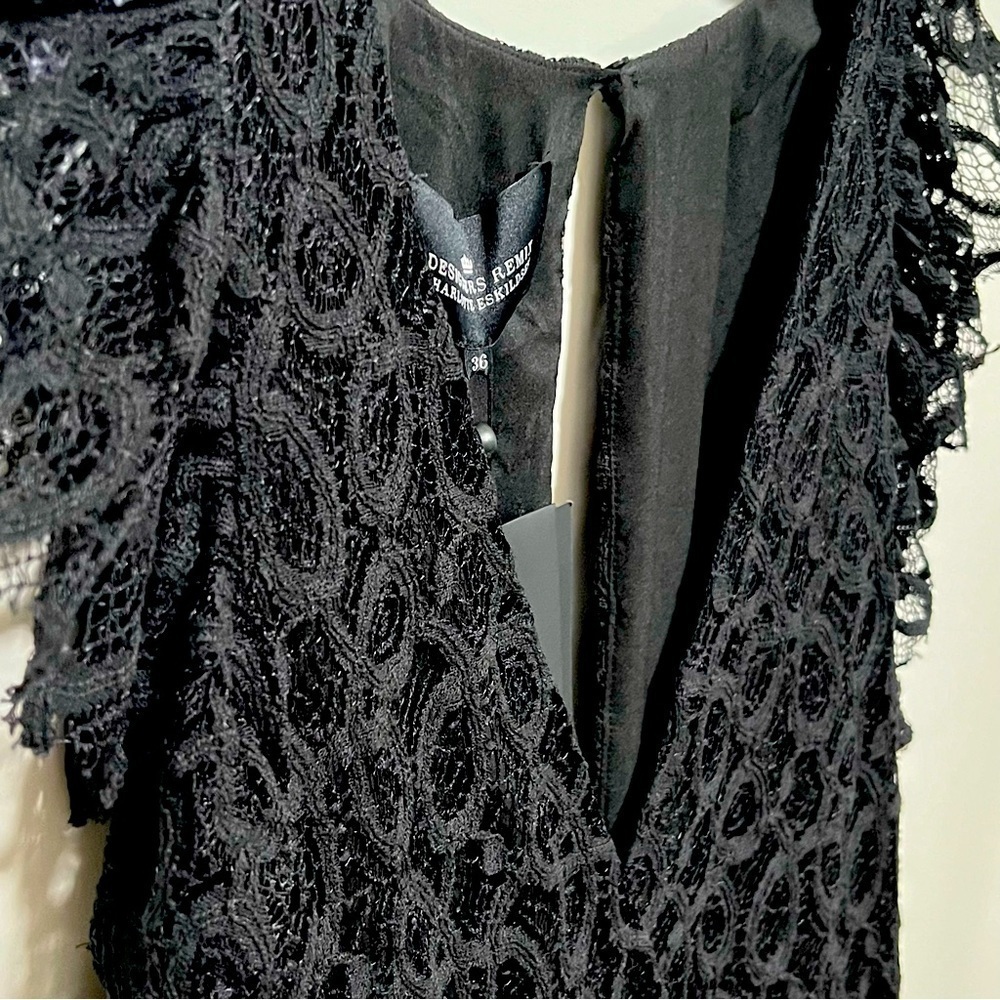 Designers Remix Charlotte Eskildsen Elegant Avelaine black lace fun flirty dress - Picture 2 of 15